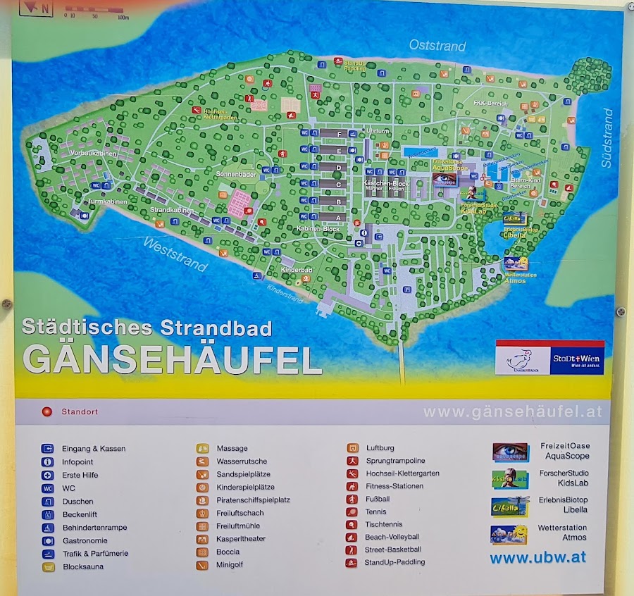 Gänsehäufl Badeplatz für Kleinkinder und Menschen mit Behinderungen